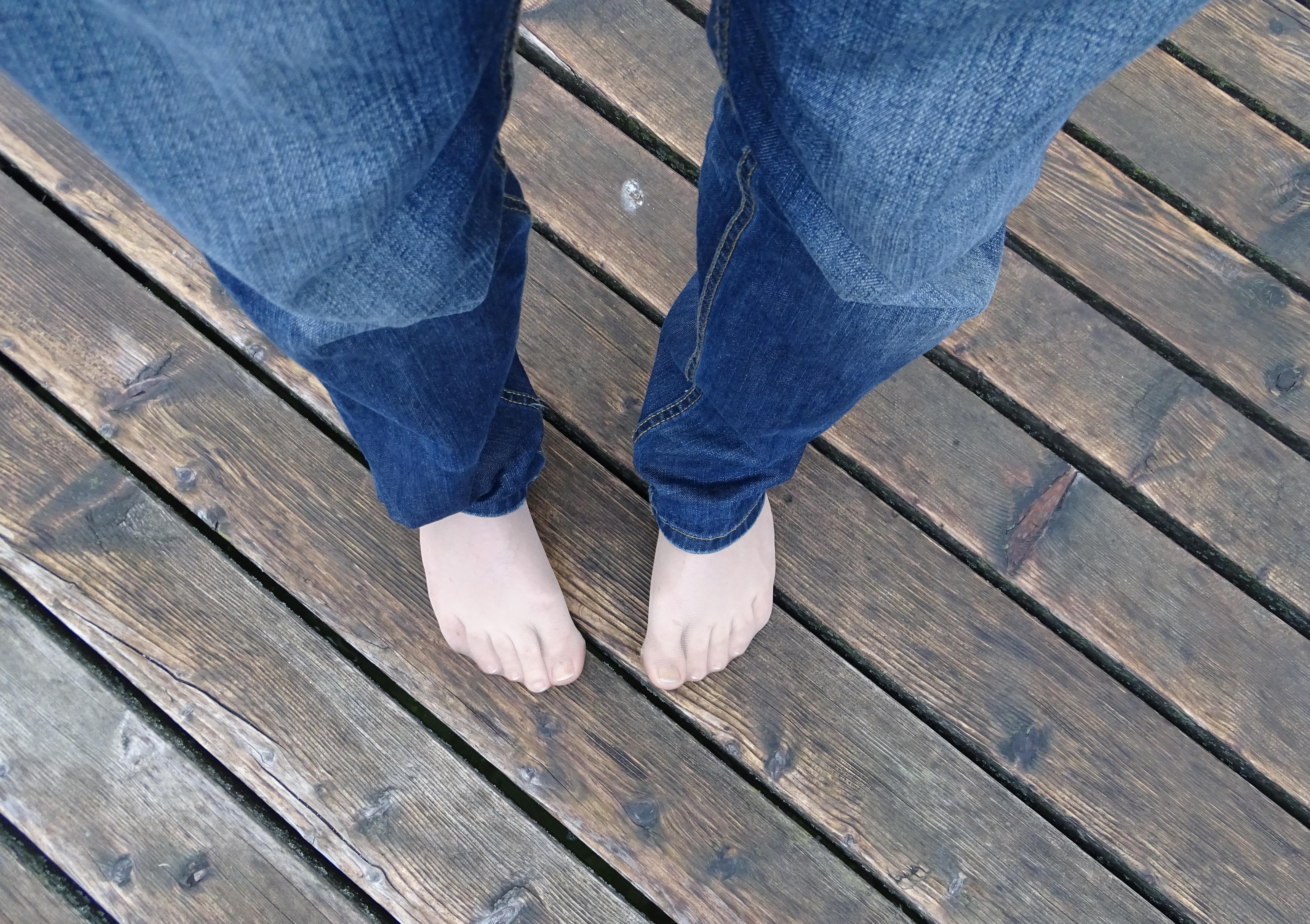 Unter jeans strumpfhose Schwarze Strumpfhose